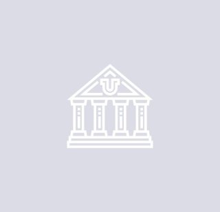 an icon depicting a campus building with four columns displayed on a grey background 