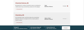 A comparison of 3 programs available at Seattle University